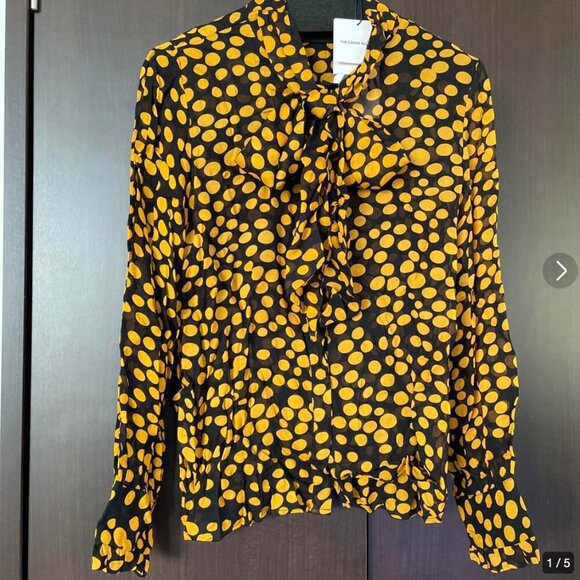 ZARA BLACK SHIRT WITH YELLOW POCKETS TIES  Size M NEW WITH TAG! - Picture 4 of 6